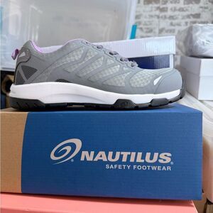 Nautilus Women's Gray and White Athletic Shoes
